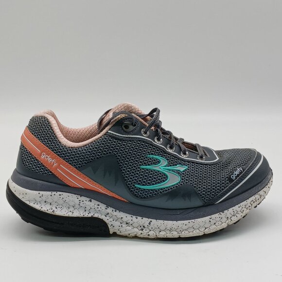 Gravity Defyer Men's Sneakers Size 9.5 Gray & Orange Shock Absorbing Athletic Wa - Picture 9 of 10